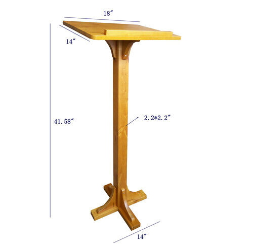 Wood Podium Church Pulpit School Lectern Hotel Podium Event Speaker Lectern - Picture 5 of 5