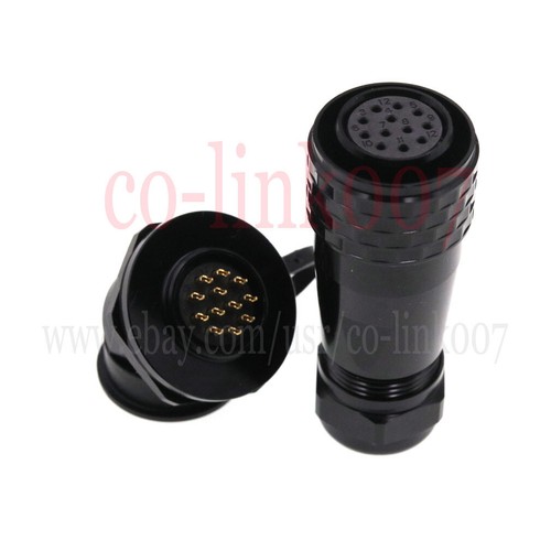 WEIPU SA20 12Pin Waterproof Connector, Circular Industrial Aviation Female Plug - Picture 4 of 6