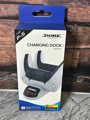 Dobe Dual PS5 Controller Fast Charging Dock, Compact and Lightweight, White