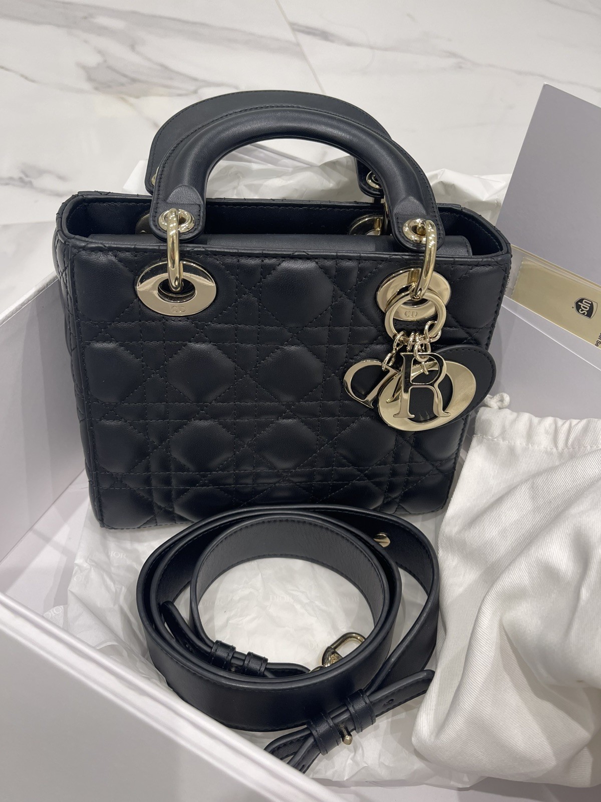 Small Lady Dior My ABCDior Bag with dust bag and box, in excellent condition 