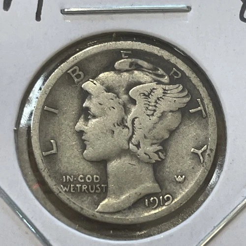 Lot of a 1919–S Mercury Dime and 2 Jefferson Nickels 1964,1962 Unc. High Luster