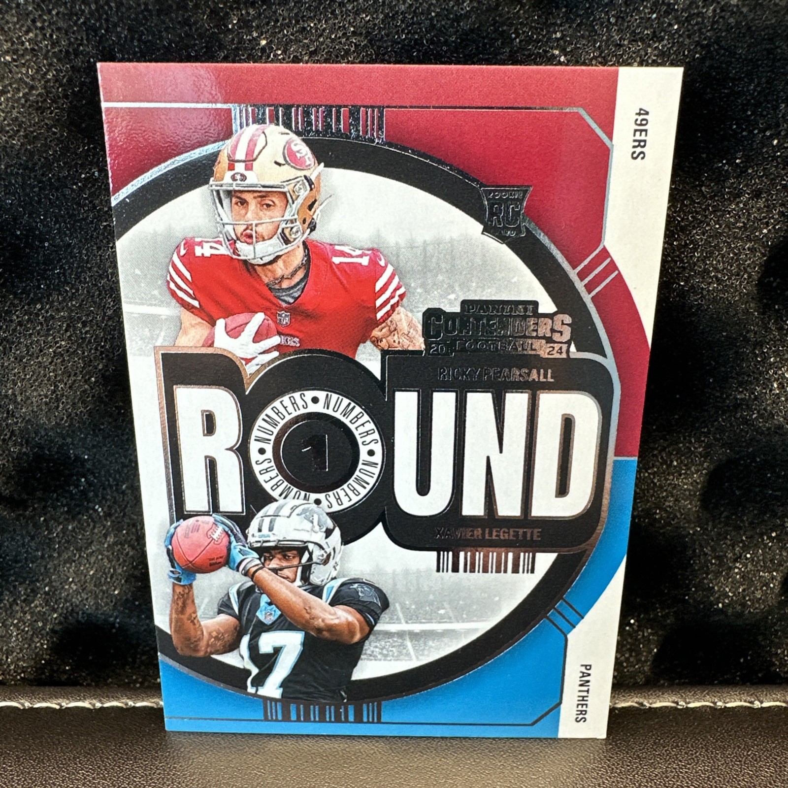 2024 Panini Contenders Round Numbers #8 Pearsall / Legette 49ers Panthers RC