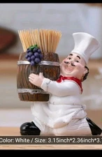 1Pc Chef-Shaped Toothpick Holder | Fun Kitchen Decor Easy Dispense Design