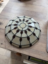 Tiffany Type Upside Down Light Shade Cover Stained Glass Style Ceiling Lamp