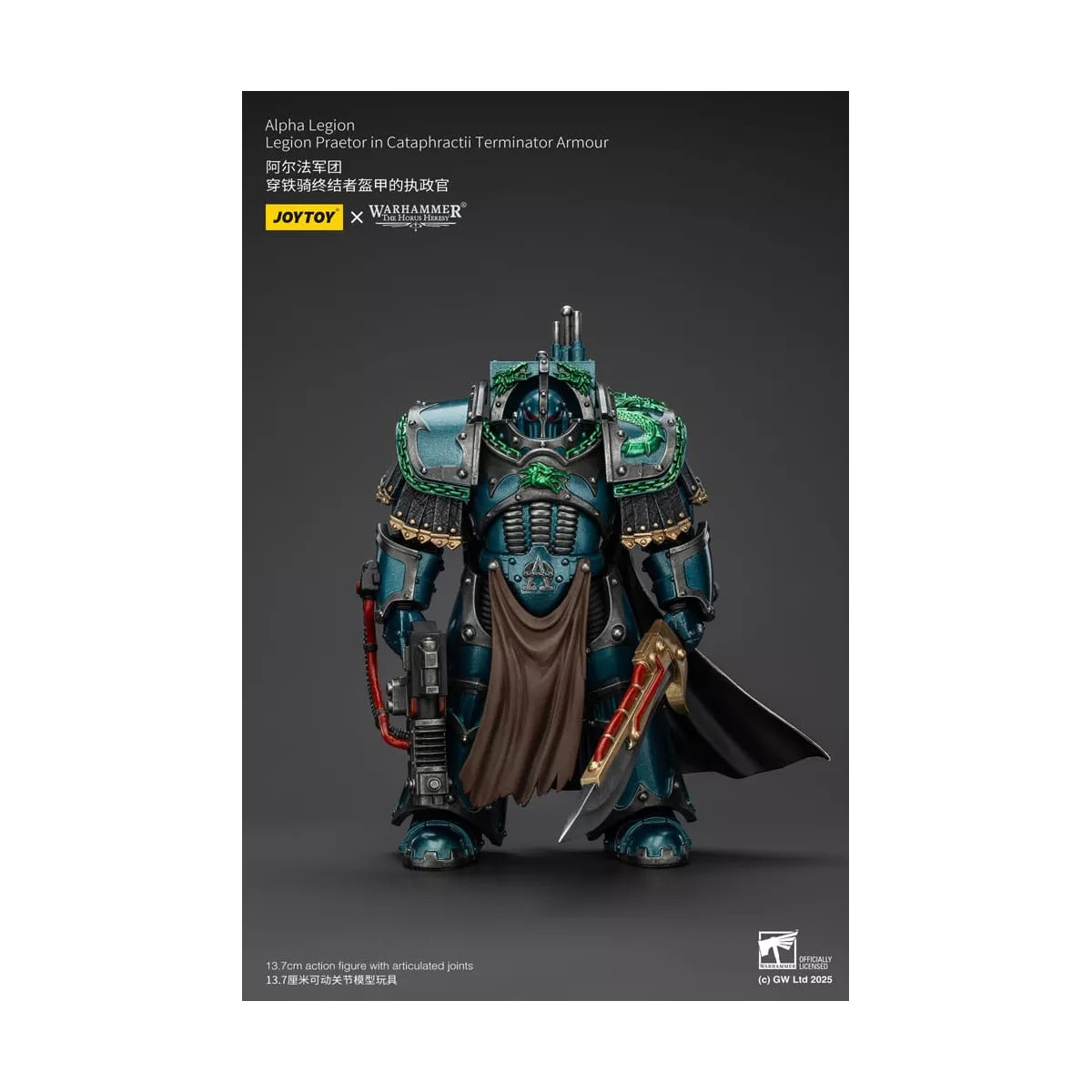 Joytoy Warhammer Alpha Legion Praetor armure Cataphractii figurine prête à exposer sans peinture