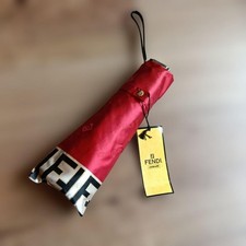 Fendi Folding Umbrella Red Unused Authentic Fashion Accessory Ready to Use