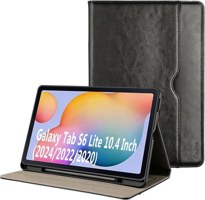 Case for Galaxy Tab S6 Lite 10.4 Inch with S Pen Holder; Premium PU Leather Foli
