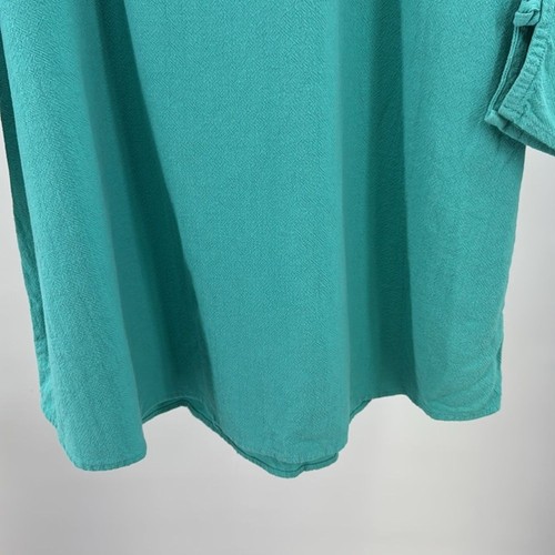 Camicetta tunica manica 3/4 taglio teal morbidi dintorni L cotone casual vacanza - Foto 6 di 12