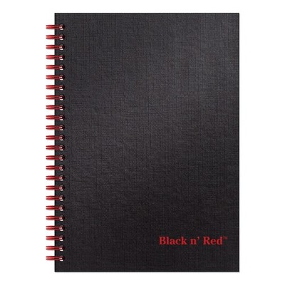 Black n' Red? Twinwire Hardcover Notebook, Legal Rule, 8 1/4 x 5 7/8, White, 70