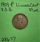 1909-P VDB Lincoln Wheat Cent 1c Fine