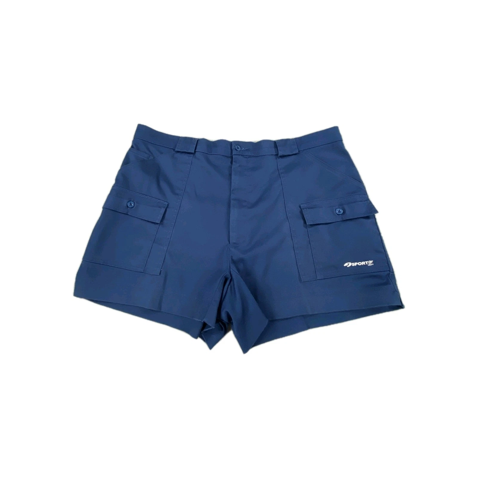 Sportif USA Cargo Shorts Mens 40 Blue Stretch Fishing Mid Rise Hiking Utility