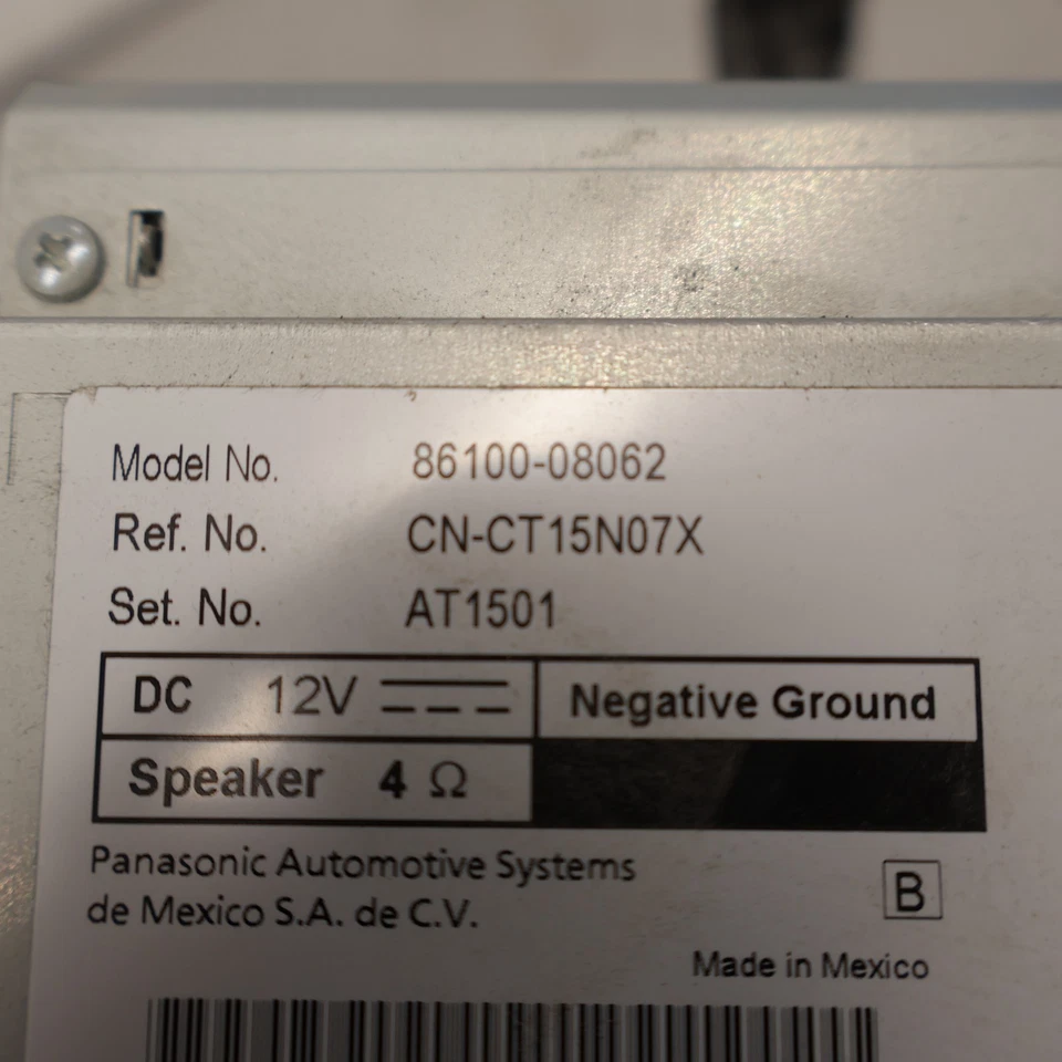 Toyota Sienna 2016-2017 receptor de radio con navegación con pantalla OEM Foto 4 de 4