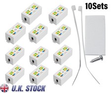 CAT6 IDC 4 Pair 8 Way Junction Box 8P8C Inline Cable Coupler Terminal Socket 10x