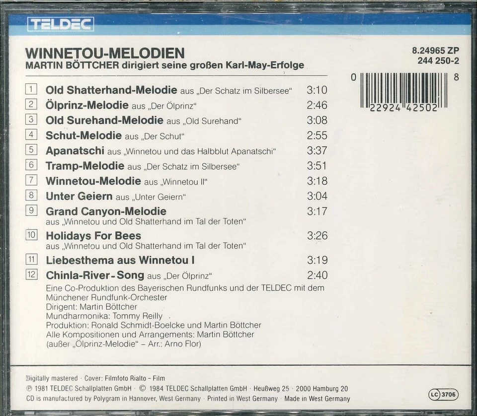 MARTIN BÖTTCHER "Winnetou-Melodien" Best Of CD-Album - Bild 2 von 2