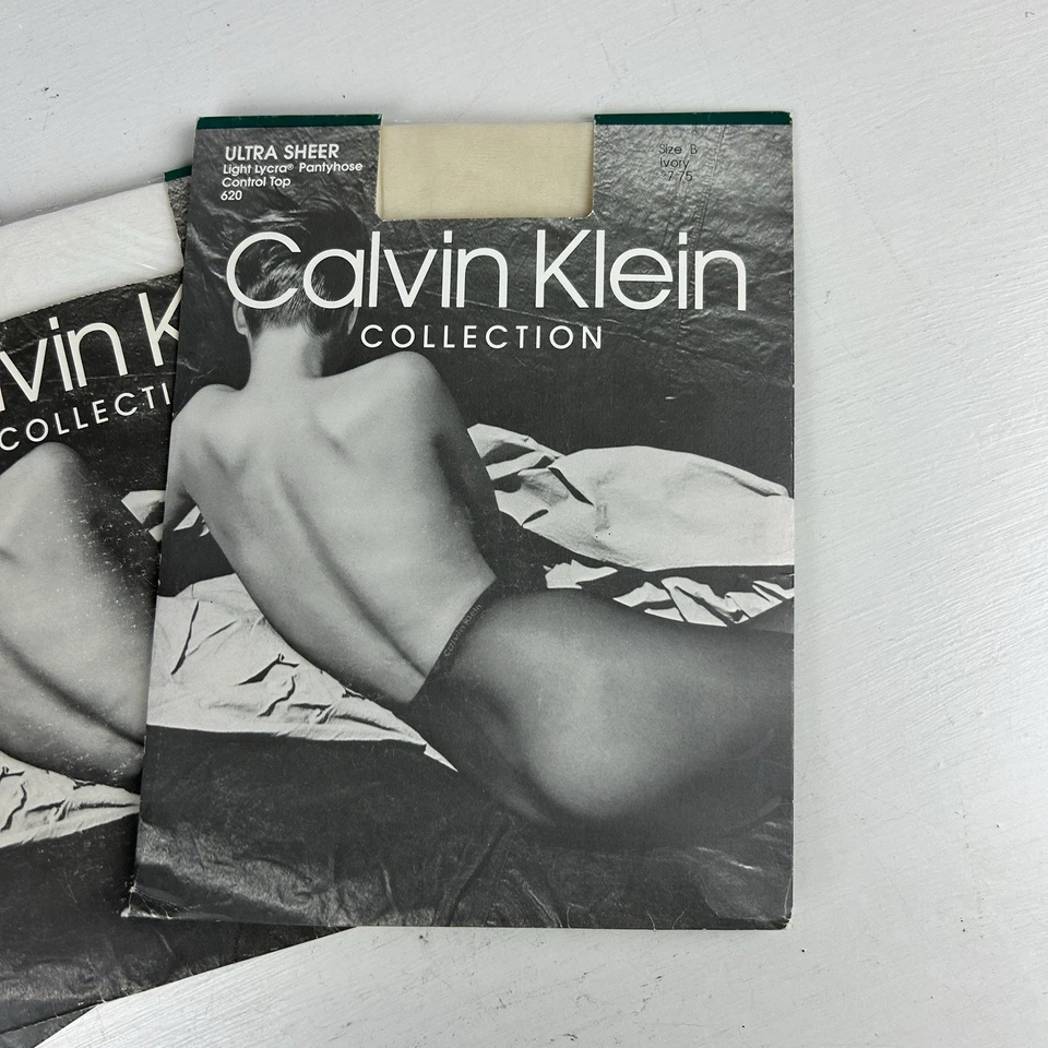 Lote De 3 Pantimedias De Colección Calvin Klein Lycra Ultra Transparente 620 Talla B Foto 2 de 3