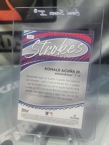 2024 Topps Chrome Baseball Ronald Acuna Jr. #S-12 Strokes Silver Refractor - Bild 2 von 2