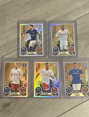 Topps Match Attax Bundesliga 2016-17 Sport Trading Cards 5er Lot Gold LE