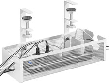 under Desk Cable Management Tray, No Drill Metal Mesh Cable Management under Des