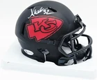 Marcus Allen Auto Signed Chiefs Eclipse Black Speed Mini Helmet Beckett Wit
