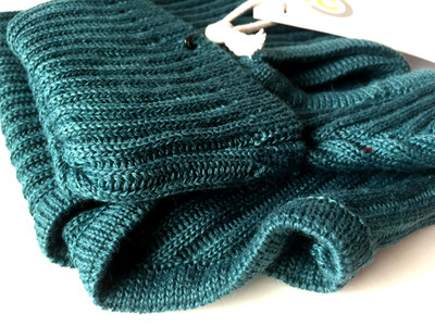 Hundepullover Deutschland kleine Hunde Merinowolle PETROL - aqua 25cm IQ3008