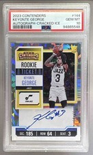 Keyonte George 2023 Panini Contenders #144 Cracked Ice RC Auto /25