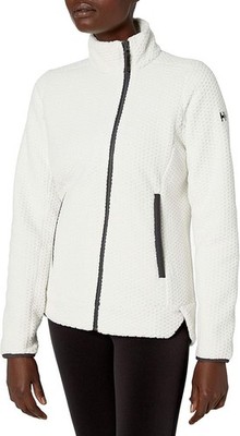 NEW Helly Hansen Jacket Womens Lyra Fleece Full Zip Jacket Off White XS