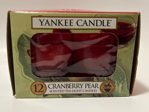 Yankee Candle Cranberry Pear 12 Scented Tea Lights Candles