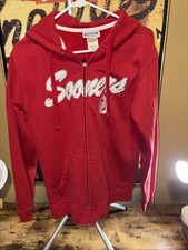 Oklahoma Sooners OU Hoodie Full Zipper Majestic Size S 34/36 Excellent Shape