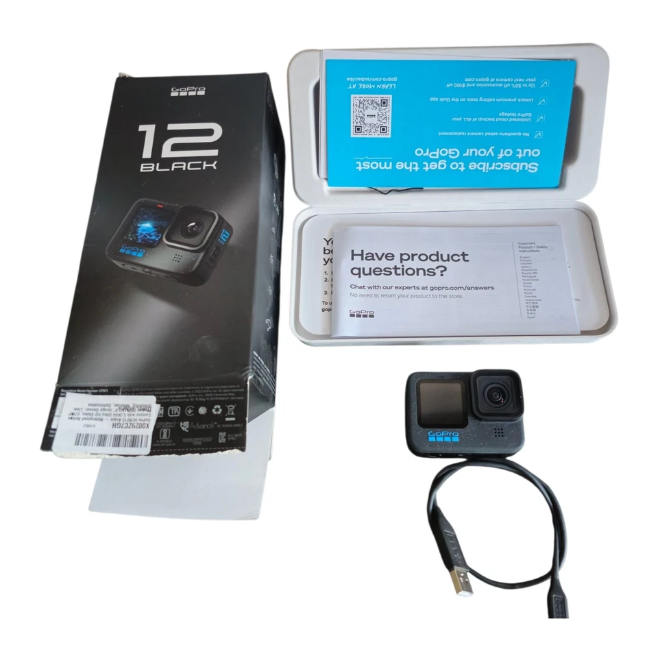 Cámara de acción GoPro HERO12 negra 5,3K HD impermeable con accesorios Foto 3 de 4