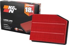 K N Engine Air Filter: Long Life 18,000 Mile Replacement Air Filter: Compatible