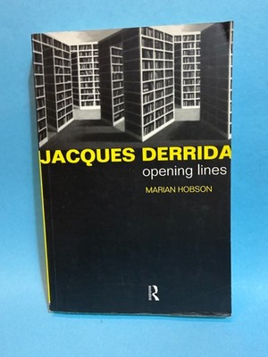Jacques Derrida opening lines