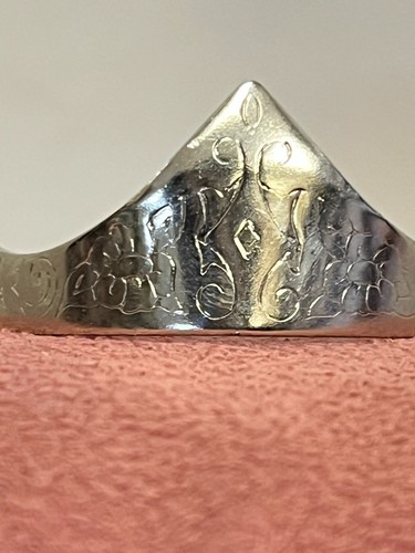 SILVER TONE CURVED ETCHED METAL BOOT  TIP PLATES - Picture 3 of 7