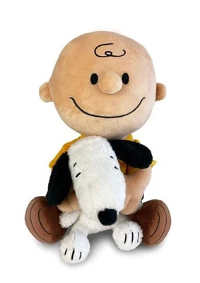 PEANUTS Peluche SNOOPY Avec CHARLIE BROWN 15cm Originale Officielle - Photo 1/4