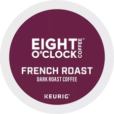 EIGHT O' CLOCK FRENCH ROAST COFFEE KCUP PODS 10CT