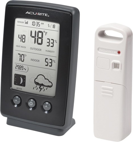 Digital Weather Station Indoor/Outdoor Thermometer Humidity Moon Phase - Picture 9 of 10
