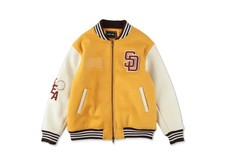 WIND AND SEA MLB San Diego Padres Varsity Jacket Yellow Used