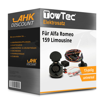 Für Alfa Romeo 159 Limousine 09.2005-jetzt TOWTEC E-Satz 13polig universell