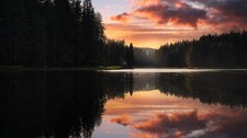 Digital Image Picture Photo Wallpaper Background Desktop Art serene lake sunset