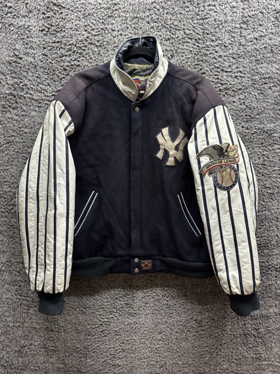 Vintage 90's New York Yankees x Jeff Hamilton Jacket Leather