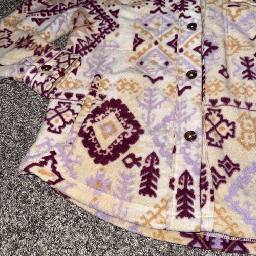 LIV Outdoor Fleece Jacket Womens Small Aztec Button Down Long Sleeve Shirt - Picture 2 of 9