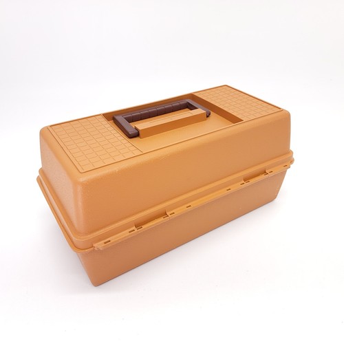 1987 Fenwick 1050 Tackle Box Pumpkin Orange Fishing Fisherman 80s Utility - Picture 10 of 10