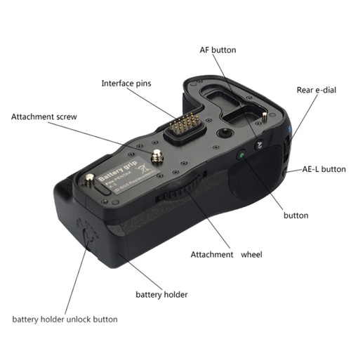 D-BG5 Vertical Battery Pack Grip Shooting Endurance Extension For Pentax K3/K3II - Picture 2 of 7