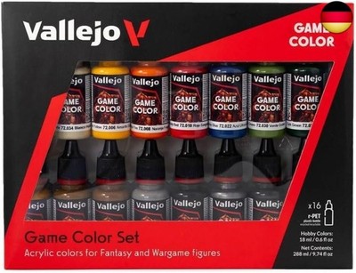 Vallejo Game Color Acrylfarben-Anfänger-Set ? farbig sortiert (16-teilig)