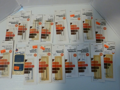 Lot of 17 Boye Needle Packs -See Description for Pack Numbers