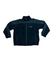 Google NORTH END Men Black Fleece Jacket Sweater Size XL vintage