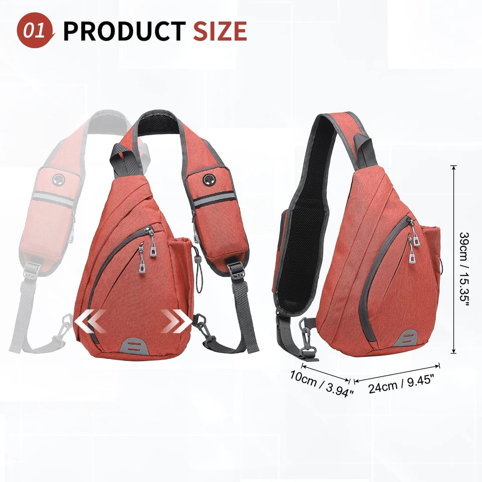 Bolso Bandolera Pequeño Bolso Senderismo 9.36L Bolso de Hombro con Conector para Auriculares,... Foto 3 de 4