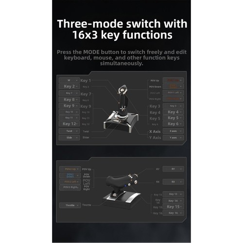 Flight Simulator Controller for PC For PS4 For Xbox Easy to Use and Transport