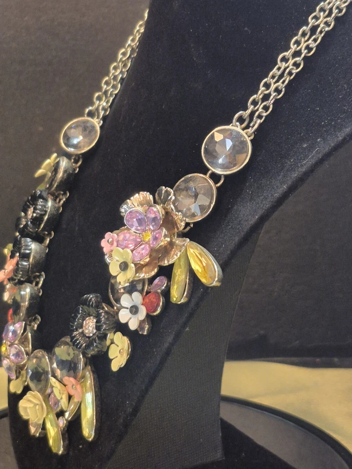 Collar Banana Republic Cristal Esmalte Joyería Multicolor Diseñador (961) Foto 2 de 4