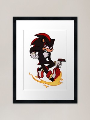 Shadow The Hedgehog Gerahmtes Kunstdruck Gerahmtes Wandbild Poster Leinwanddruck Bild