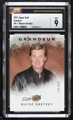 2021 Upper Deck Grandeur Copper 176/699 Wayne Gretzky #G-1 CSG 9 Mint HOF 0jz0